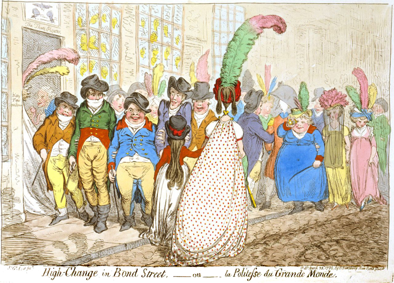 High-Change in Bond Street James Gillray